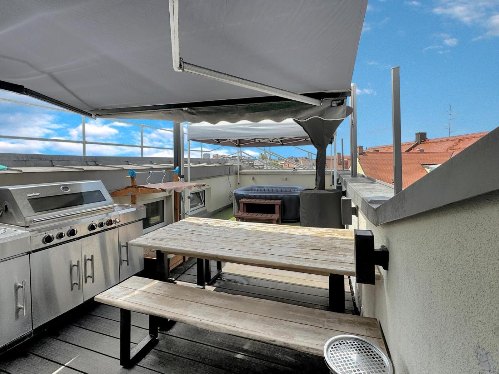 6 Zimmer Maisonette-Penthouse Pool Dachterrasse Luxus Munich Luaran gambar